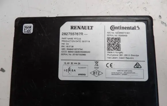 Renault Zoe GPS navigation control unit/module 282755767R A2C9583741601