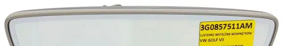 Volkswagen Golf VII Rear view mirror (interior) 3G0857511AM