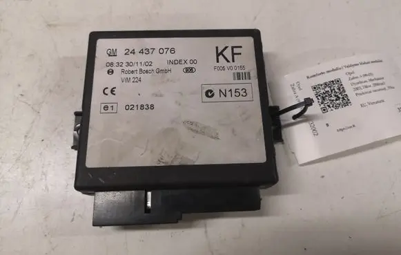 Opel Zafira A Comfort/convenience module 24437076 021838 N153