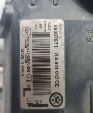 Volkswagen Touareg I Headlight/headlamp 7L6941015CE 89307871