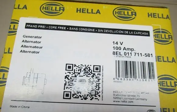 Volkswagen Golf V Generator/alternator 8EL011711-581