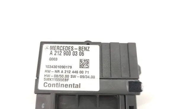 Mercedes-Benz E W212 Fuel injection pump control unit/module A2129000306 5WK11555EBF 1034301090179
