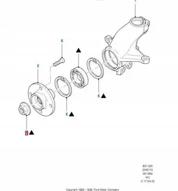 Ford Fiesta Front wheel ball bearing 1008849