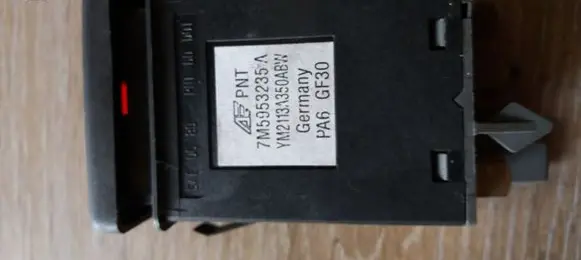Ford Galaxy Hazard light switch 7M5953235A