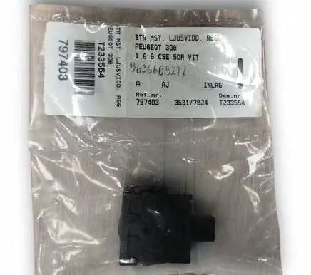 Peugeot 308 Headlight level height control switch 9636669277