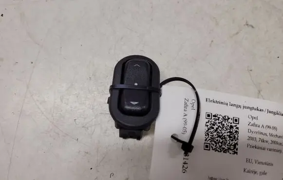 Opel Zafira A Electric window control switch 13363100 90561388