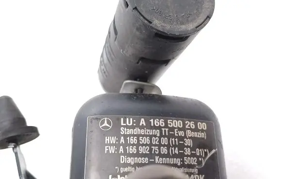 Mercedes-Benz GLS X166 Auxiliary pre-heater (Webasto) A1665002600 A1665060200 A1669027506
