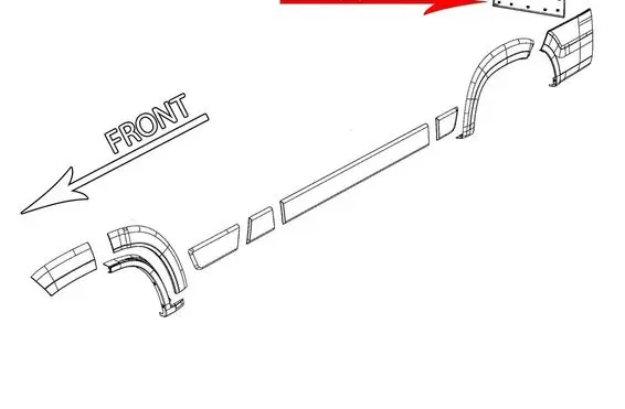 Fiat Ducato Loading door trim (molding) 1317387070