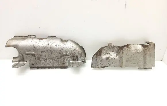 Audi A6 S6 C6 4F Heat shield in engine bay 06E253037K 06E253009