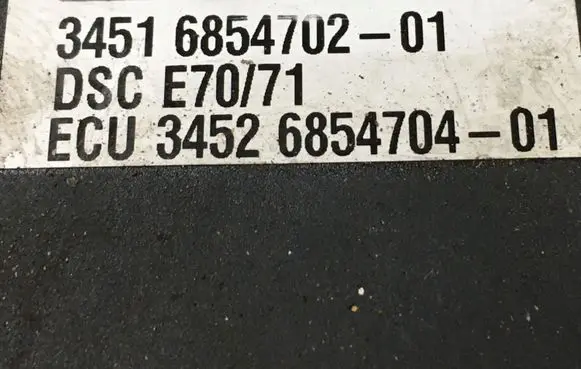 BMW X6 E71 ABS Pump 6854704 6854702
