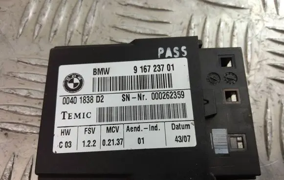 BMW 3 E92 E93 Seat control module 9167237