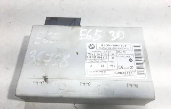 BMW 7 E65 E66 Comfort/convenience module 6941803 5WK49134 0101296126