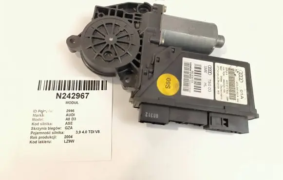 Audi A8 S8 D3 4E Rear door window regulator motor 4E0959801A 4E0910802 992834104
