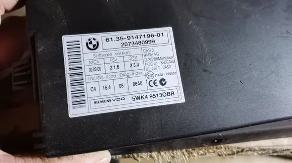 BMW 1 E81 E87 CAS control unit/module 5WK495130BR 9147196 2073480999