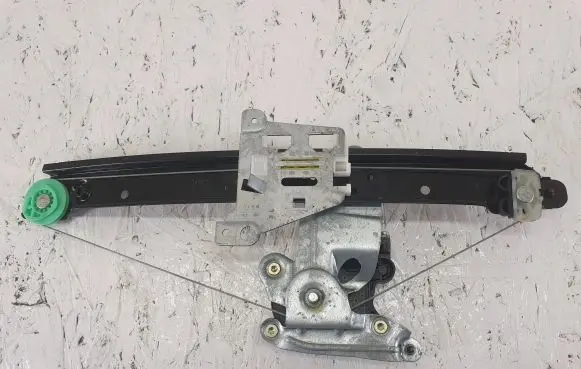 Rear door window regulator with motor