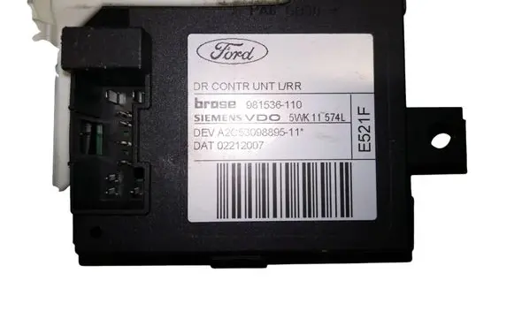 Ford Focus C-MAX Rear door window regulator motor 981536110 5WK11574L A2C530988951