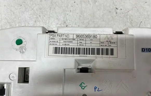 Citroen C5 Speedometer (instrument cluster) 9665369180 30403710288008