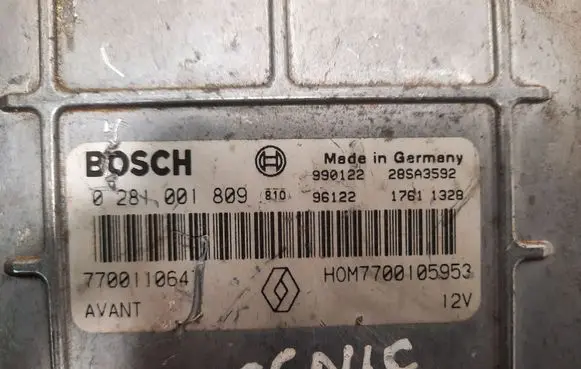 Renault Scenic I Engine control unit/module 0281001809 7700110647 HOM7700105953
