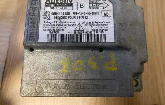 Peugeot 307 Airbag control unit/module 9654491180 606877300