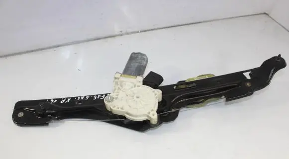 Rear door window regulator with motor