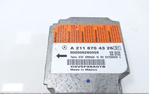 Mercedes-Benz E W211 Airbag control unit/module A2118704326