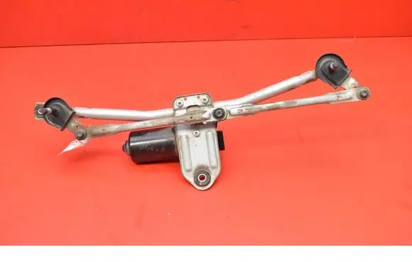 Front wiper linkage and motor