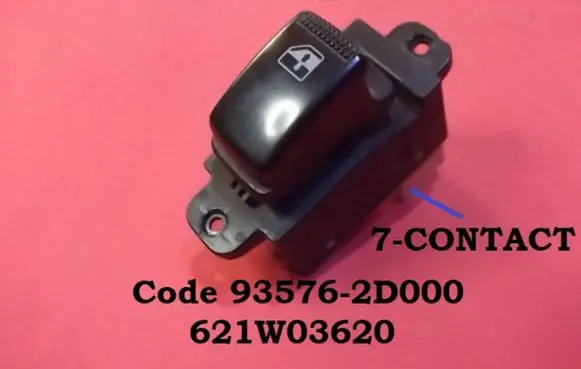Hyundai Elantra Electric window control switch 935762D000 621W03620