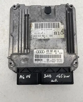 Audi A6 S6 C6 4F Engine control unit/module 4F0907401A 4F0910401L 0281012153