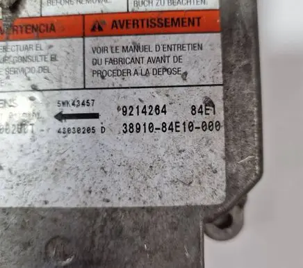 Opel Agila A Airbag control unit/module 5wk43457 3891084E10 57S00002U0T