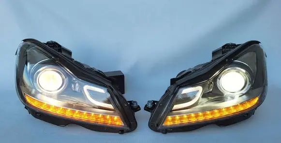 Mercedes-Benz C W204 Headlights/headlamps set A2048204339 A2048204439 A09A6220