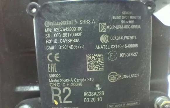 Mitsubishi Outlander Blind spot module A2C7643300100 8638A228