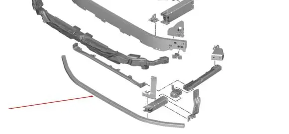 BMW X2 U10 Front bumper support beam 5A64A32