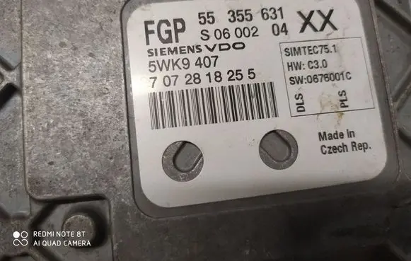 Opel Vectra C Engine control unit/module 55355631 S0600204
