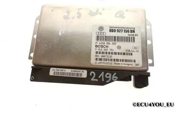 Audi A4 S4 B5 8D Gearbox control unit/module 8D0927156DN 0260002701 ZF6058006222