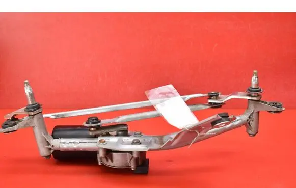 Front wiper linkage and motor