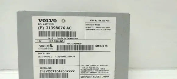 Volvo XC60 GPS navigation control unit/module 31398076