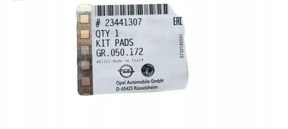 Opel Insignia B Brake pads (rear) 