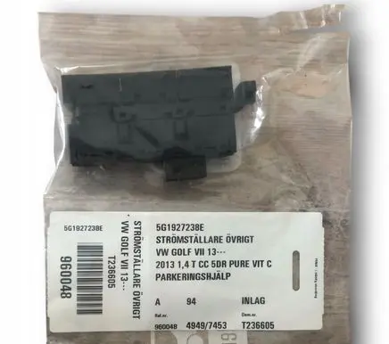 Volkswagen Golf VII Parking (PDC) sensor switch 5G1927238E