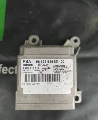 Peugeot 207 Airbag control unit/module 9663593480