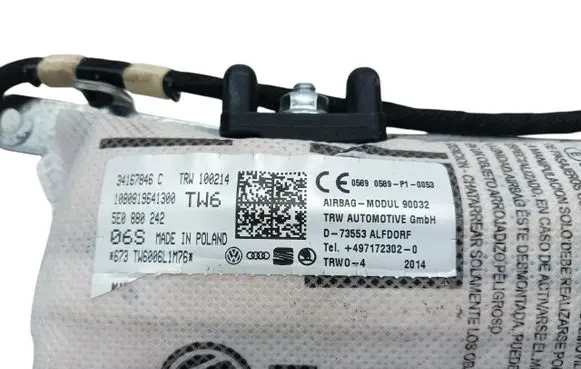 Skoda Citigo Airbag squib ring wiring 5E0880242