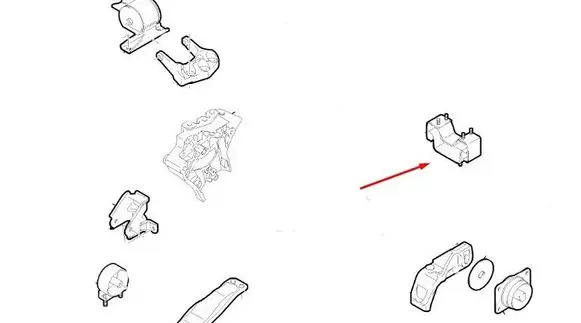 Fiat Sedici Engine mount bracket 71743957