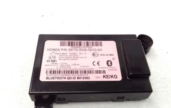 Honda CR-V Bluetooth control unit module 39770SWAG010M1