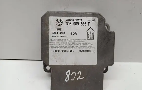 Skoda Fabia Mk2 (5J) Airbag control unit/module 1C0909605F 02030108E 5WK43131