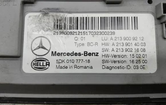 Mercedes-Benz C W205 Comfort/convenience module A2139009212 A2139021608 A2139014003