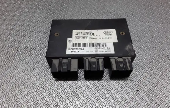 Audi A6 S6 C6 4F Tow bar trailer control unit/module 4F0910383B