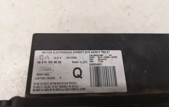 Citroen C5 Light module LCM 9681575580 89901883