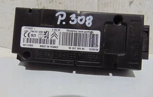 Peugeot 308 Tire pressure control unit 9665738980