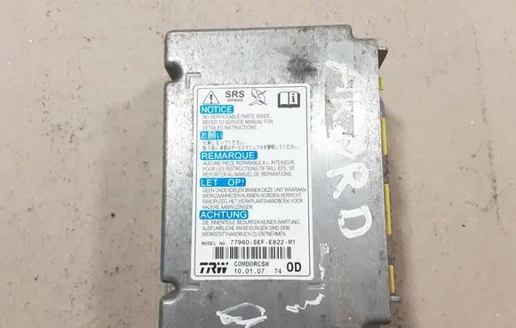 Honda Accord Airbag control unit/module 77960SEFE822M1