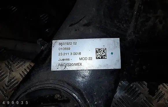 BMW 3 G20 G21 Rear axle beam 8837922 864792106