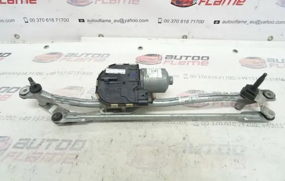 Front wiper linkage and motor